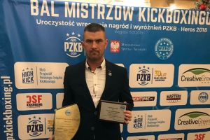 Patryk Zaborowski i Rebelia Kartuzy z nagrodami na Balu Mistrzów Kick - Boxingu