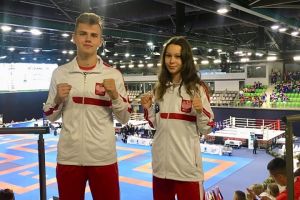 Armin Wilczewski w finale Mistrzostw Europy w Kick - Boxingu w Gyor. Nikola Zaborowska bez medalu