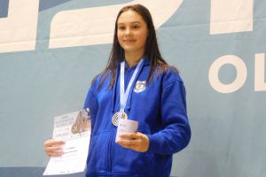 Michalina Grzech na podium Zimowych Mistrzostw Polski